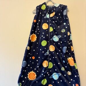 Stellar Sleep Sack - Navy with Colorful Planets